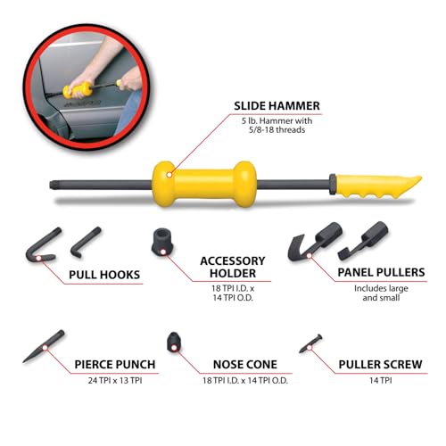 Performance Tool W2029DB Dent And Seal Puller Set, 9-Piece