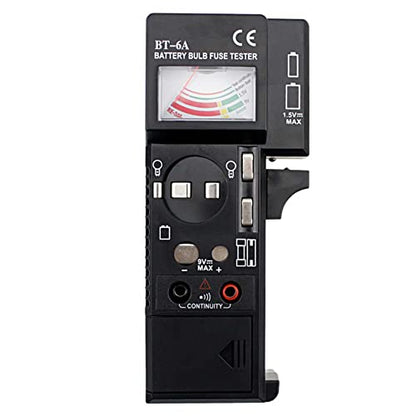 KOCKAFEJ Universal Battery Bulb and Fuse Tester 3 in 1 Batteries Checker for 1.5V 9V and Auto Household Bulbs and Fuses
