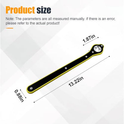 Car Jack Ratchet Wrench, 360° Swivel Labor-Saving Scissor Jack Lift Speed Handle Tool for Tire Wheel, Positive& Reversal Knob Design Jack Lug Wrench for Travel, Truck, SUV, Motorcycle (Black)