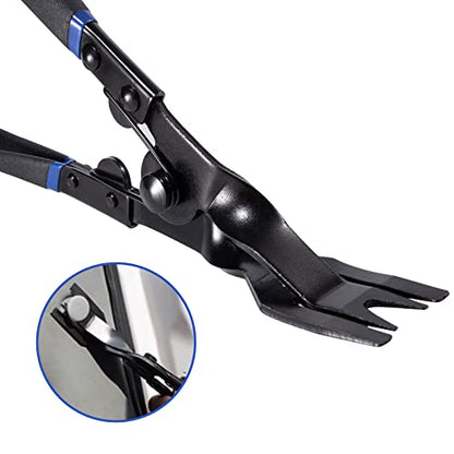 Toolwiz Panel Removal Tool Universal Auto Door Car Upholstery Trim Clip Removal Plier - Car Interior Clip Fastener Panel Pliers Automotive Prevents Damage to Trim Vehicle Dash Radio Audio Installer