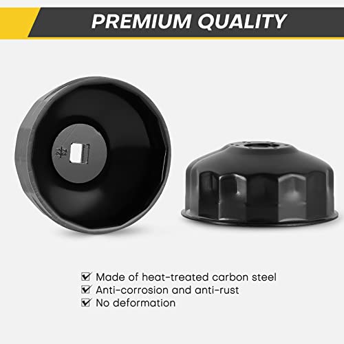 15PCS Oil Filter Cap Wrench Tool | Universal Oil Filter Socket Wrench Set 3/8 inch Drive