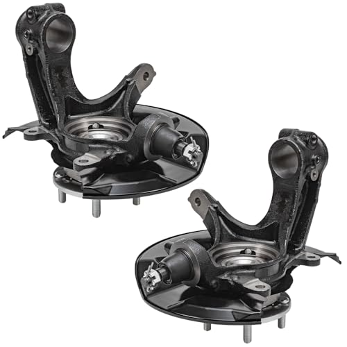 Detroit Axle - Front 4pc Steering Knuckles Kit for 13-16 Honda Accord, 2 Steering Knuckles & Wheel Bearing Hubs 2 Outer Tie Rod Ends 2013 2014 2015 2016 Replacement - size: 4SU50433/Kit