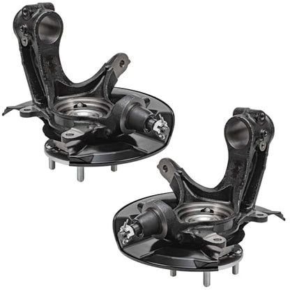 Detroit Axle - Front 4pc Steering Knuckles Kit for 13-16 Honda Accord, 2 Steering Knuckles & Wheel Bearing Hubs 2 Outer Tie Rod Ends 2013 2014 2015 2016 Replacement - size: 4SU50433/Kit