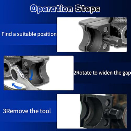JUSTHERE Strut Spreader Tool, Universal Suspension Strut Split Hub Steering Knuckle Spreader Tool & Lower Ball Joint Separator for Ford Peugeot Volkswagen BMW