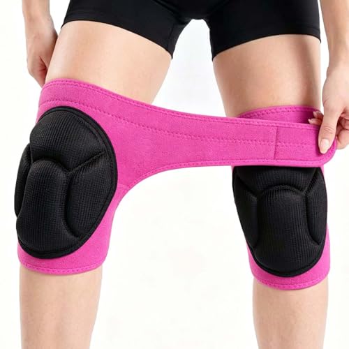 Womens Knee Pads for Kneeling on Floors, Soft EVA Foam Knee Protectors for Gardening Cleaning Floor, Adjustable Straps on Kneepads Cushion for Concrete Worker Carpenter Painter Cleaner Cawler Retailer, Pink L - color: Pink, size: Large