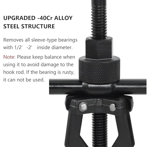 3 Jaw Inner Bearing Puller Gear Extractor Internal External Pulling Tool Carbon Steel Wheel Pilot Bearing Puller kit for Motorcycle Motorbike Car SUV