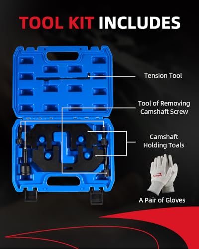 Fordnova Camshaft Holding Tool Kit with Tension Tool, OE# 303-1655 | Engine Timing Tool Kit, Timing Alignment Holder Tool Compatible with Ford 3.5L 3.7L 4V Engines EcoBoost Replace - color: 303-1248