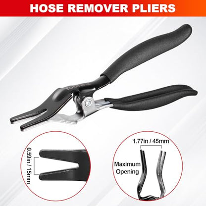 Toolwiz 4 Pcs Hose Clamp Pliers Set, Coolant Radiator Spring Clamp Pliers | 27" Long Reach Wire clamps, Flat Band, Clips Remover, Clic-R Type Hand Tool, Radiator, Fuel Line Sepairs Automotive Tools - style: 4Pack Hose Clamp Pliers Set