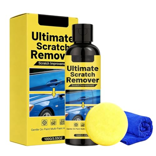 Car Scratch Repair Wax, 2026 New Upgrade Car Scratch Remover Wax with Sponge and Towel, Professional Car Paint Repair Compound for Deep Scratches, Automotive Scratch Repair Kit for Car ，1 Set