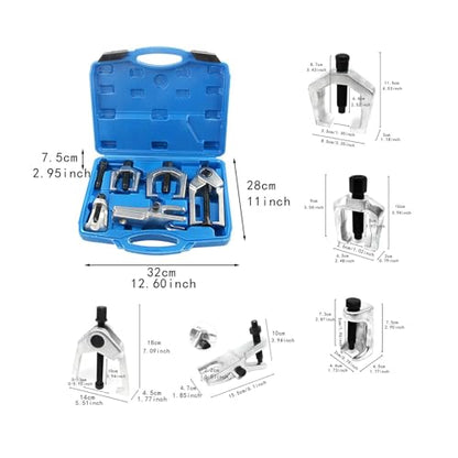 6 Pieces Ball Joint Separator Front End Service Tool Rod Puller Pitman Arm Remover Hard Alloy Steel Storage Case Included Suitable for, Blue - color: Blue