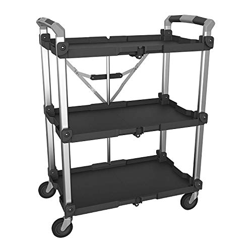 Olympia Tools 85-189 Pack N Roll Collapsible Service Cart, XL, 300LB Capacity, Black - color: Black, size: 300LB