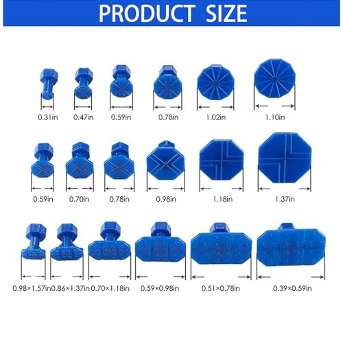KOSHA 18Pcs Car Dent Puller Kit, Dent Remover Tool for Car, Car Body Dent Repair Tool Set, Paintless Dent Repair Tool, Vehicle Body Damage Repair with T-Shape Puller, Universal Accessories for Cars
