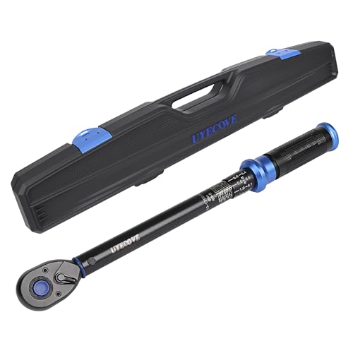 1/2-Inch Drive Click Torque Wrench, Dual-Direction Click Professional Torque Wrench 10-170FT.LB/13.6-230.5N.M, Dual Range Scales Graduated in FT.LB and N.M, Blue - size: 1/2" 10-170 FT.LB