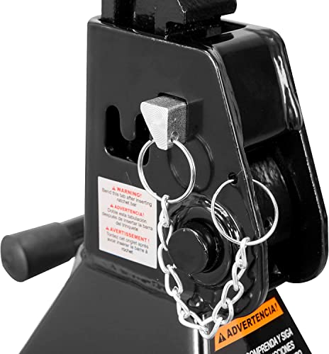 Big RED AT46002ABR Torin Double Locking Steel Jack Stands, 2 Pack, 6 Ton (12,000 lb), Black - color: Black, size: 6 ton, style: Double Locking