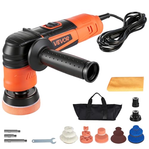 VEVOR Car Buffer Polisher, 1.2"/2"/3" Rotary Polisher Buffer, 600W 6 Variable Speeds 1000-4500RPM Car Polisher Waxer Kit for Cars Detailing, Waxing, Polishing, Scratch Removal - size: 1.2"/2"/3"
