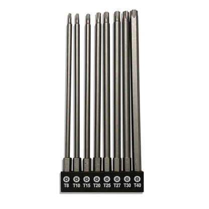 aiyun 8-Piece Security Bit Set, S2 Steel Magnetic Security Screwdriver Set 6 Inch Security Bits Shark Vacuum Screwdriver T8-T40 (150mm Length) - size: 150mm Length (T8-T40)