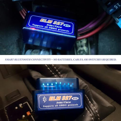 2 PCS ELM327 OBDII Car Auto Diagnostic Scanner, Professional ELM327 Bluetooth Failure Detector Scan Diagnostic Tool, Mini Wireless OBD2 Engine Fault Code Reader for Android Windows - color: 2 PCS