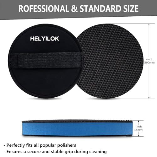 4" Clay Bar Pad | Synthetic Clay Disc Kit with Hand-Strap Applicator | Fine Grade Magic Clay Scrubber Pad for Car Detailing, Cleaning, Polishing, Paint Correction, and Deep Gloss Finish - size: 4IN (100MM)