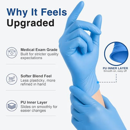 Schneider Medical Vinyl Synthetic Exam Gloves, 4 Mil, Latex-Free Disposable Gloves for Cooking, Cleaning, and Food Prep - size: X-Large