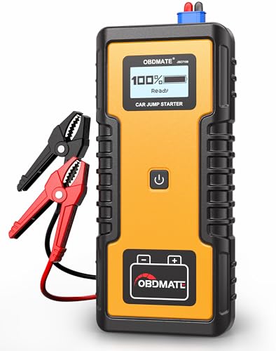 Car Jump Starter 800A for 12V Gas Diesel Engines Non-li Battery | Made of Super Capacitor; Non-li Battery Jump Starter; 12V Portable Jump Starter for Car Battery, Yellow
