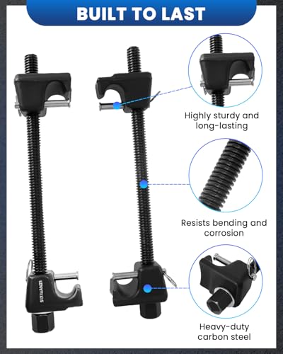 SIXIWANZI Macpherson Strut Spring Compressor Tool, 2PCS Heavy Duty Coil Spring Compressor Tool, 1/2 Inch Drive, 7/8 Inch Socket
