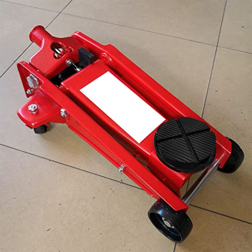 Universal Floor Jack Rubber Pad, Jack Pad Adapter Pinch with Cross Groove Design, Weld Side Frame Rail Protector Puck, Slotted Jack Stands Disk, Auto Accessories Fit for Most Cars (1)