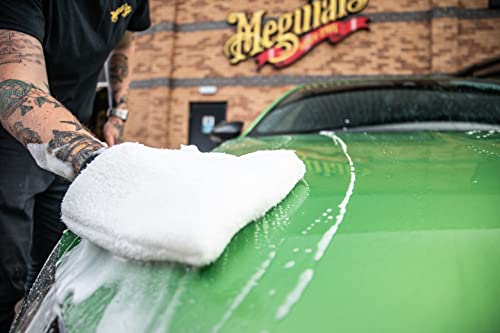 Meguiar's X3002 Microfiber Wash Mitt,Super-Thick,Reusable Wash Mitt for Ultimate Finish,Safe on Clear Coats,Leaving You with A Show Car Finish,(Pack of 6) - size: 6 Count, style: Microfiber Wash Mitt