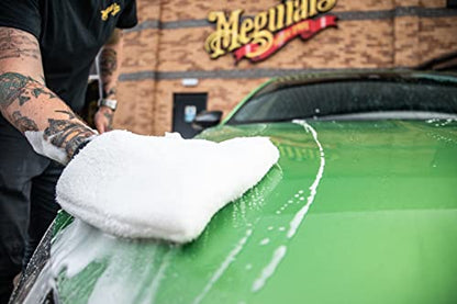 Meguiar's X3002 Microfiber Wash Mitt,Super-Thick,Reusable Wash Mitt for Ultimate Finish,Safe on Clear Coats,Leaving You with A Show Car Finish,(Pack of 6) - size: 6 Count, style: Microfiber Wash Mitt