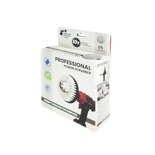 Premium Drill Brush Professional– 2in1 for Drills & Angle Grinders Extra-Soft 6in White | Scratch-Free Cleaning Brush for Carpet, Upholstery, Leather Seats, Glass, Furniture and Car Interior - color: White