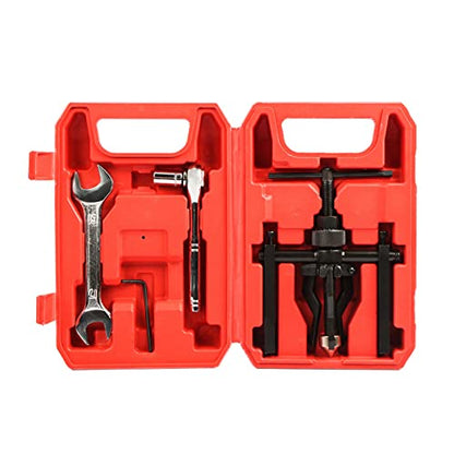 3 Jaw Puller Heavy Duty Bushing Gear Extractor Tool Kit with 1/4 Socket Ratchet Wrench Open End Spanner for Motorcycle Car Universal Bearing Puller Set of 5 Pieces