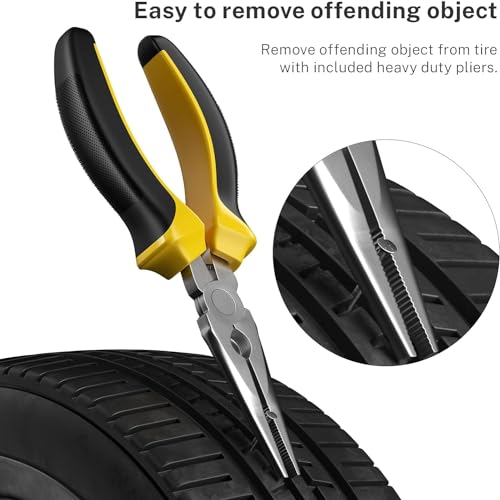 AUTOWN Flat Tire Repair Kit 68pcs 2-Pack, Tire Plug Kit to Fix Punctures | Universal Tire Repair Patch Tools with Case, Emergency Kits for Car, Motorcycle, Truck, ATV, RV, SUV, Tractor, Trailer - size: 68pcs 2-Pack