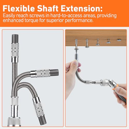 Ratcheting Screwdriver Set: KeenWise 38-in-1 Ratchet Screwdriver Tools Versatile Magnetic Tools for Mechanics and DIY Enthusiasts (2880A)