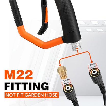 RIDGE WASHER Pressure Washer Gun Foam Cannon, Dual Connector Accessory | 1/4" Quick Connect for Double Tip Attachment, Stainless Steel, 4000 PSI - size: 1000 ML