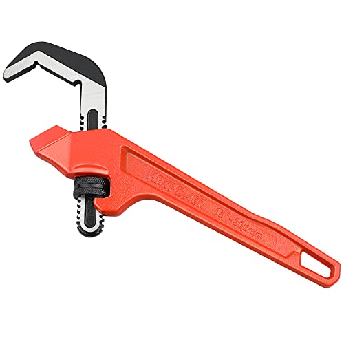 MAXPOWER Adjustable Offset Hex Wrench, 12 Inch, Red, Cast Iron - size: 12"