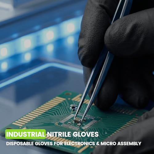TREEGO Black Nitrile Gloves Large, 6 Mil Disposable Gloves, 1000 Count | Powder Free, Latex Free, 510(k) Cleared, Ideal for Automotive Repair, Food Service, Commercial Cleaning & Manufacturing - color: 1000 Black, size: Large