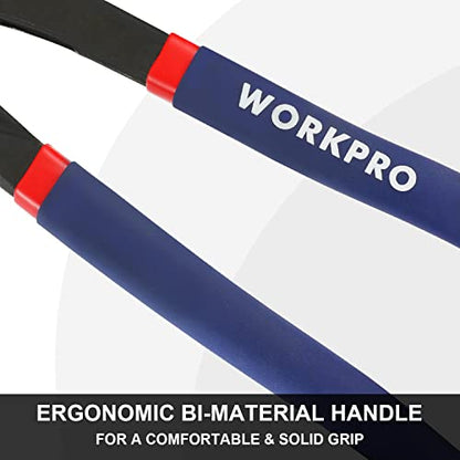 WORKPRO 10-Inch Groove Joint Pliers, Fast-Adjust Tongue and Groove Pliers | CR-V Water Pump Pliers with V-Jaw Design & Comfort Grips for Plumbing, Auto & Home Repair - size: 10-Inch