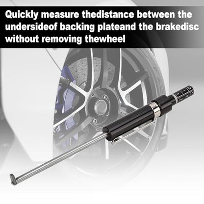 2pcs Brake Pad Thickness Gauge Measure Tool, Car Brake Measuring Tool with Scale for Internal External Pads, Tire Tread Depth Detector Pen, 1.5mm Minimum Measurement Automotive Brake Shoe Tester Kit