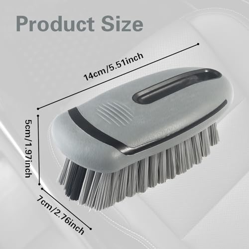 Carpet and Upholstery Cleaning Brush,Carpet Scrubber Stiff Bristle Detailing Scrub Brushes,Interior Leather Brush for Car and Home (Gray) - color: Gray