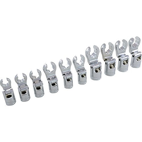Dynamic 3/8" Drive Metric Flare Nut Socket Set (10 Piece), 10mm to 19mm