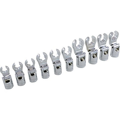 Dynamic 3/8" Drive Metric Flare Nut Socket Set (10 Piece), 10mm to 19mm