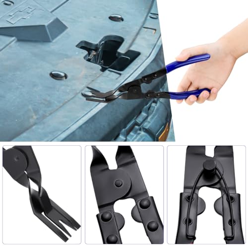 1 Pcs Automobile Interior Upholstery Trim Clip Pliers Remover Tool, Push Pin Pliers Panel Clip Removal Pliers Trim Removal Tool (Blue) - color: Blue