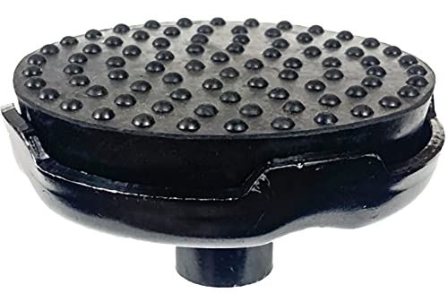 Floor Jack Saddle with Rubber Pad, 4.8 Inch in Diam, 1-1/8 Stem, Up to 4 Ton, Cast Iron Quality Replacement Part Fits Many Floor Jacks
