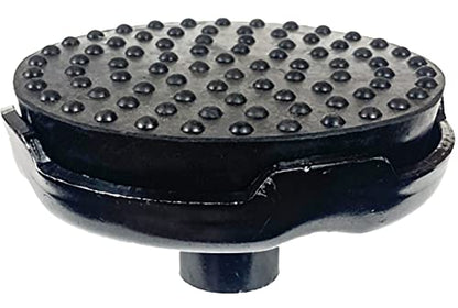Floor Jack Saddle with Rubber Pad, 4.8 Inch in Diam, 1-1/8 Stem, Up to 4 Ton, Cast Iron Quality Replacement Part Fits Many Floor Jacks