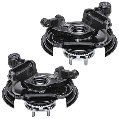 Detroit Axle - Rear Steering Knuckles & Wheel Hub Bearings Struts w/Coil Spring Replacement for 2003-2005 Subaru Forester - 4pc Set - size: 4QU48640/ Big strut kit