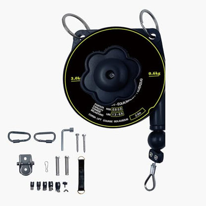 Tool Balancer,1.3–6.6 lbs Spring Balancerwith 79" Retractable Cable – Adjustable Hanging Tool Holder for Workshop, Assembly Line, and Light Industrial Use