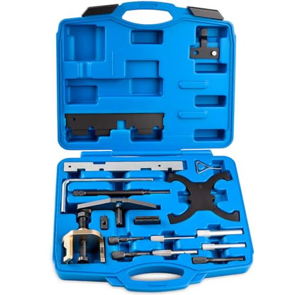 18PCS Engine Timing Tool Kit, Camshaft Locking Set with Flywheel Lock, Replaces 303-1097 303-1552, Fits Ford 1.5L 1.6L 2.0L EcoBoost (Focus Fiesta Escape) & Mazda 3 Volvo, for Timing Alignment