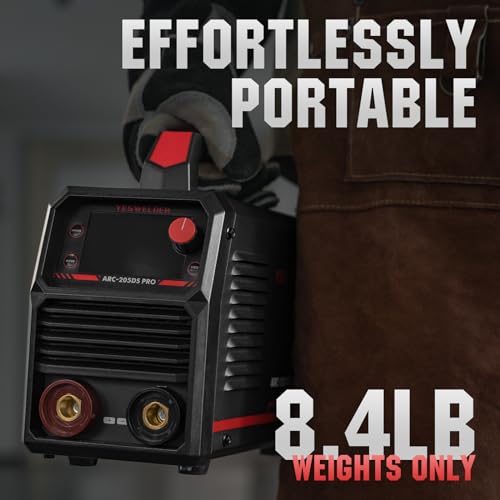 YESWELDER 205Amp Stick Welder Large LED Display, Digital Inverter IGBT ARC Welding Machine, 110V/220V Dual Voltage Hot Start Portable MMA Welder Machine, Arc Force - style: stick welder 205Amp