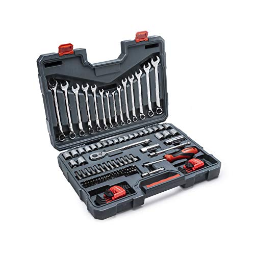 Crescent 128 Piece 3/8" Drive 12 Point Standard SAE/Metric Mechanics Tool Set - CTK128C