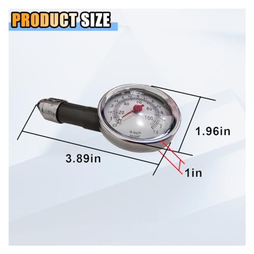 JOYCOURT Tire Pressure Gauge for Cars (0-100 Psi), Digital Mechanical Tire Air Pressure Tester, 2PCS
