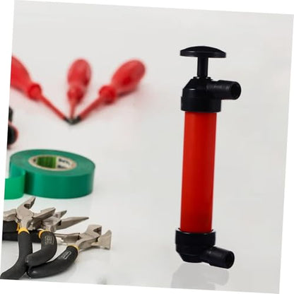 Gatuida Manual Oil Pump Automotive Tools Fluid Transfer Liquid Transfer Pump Transfer Pump Kit Oil Changers Siphon Hose Oil Absorbers Plastic Oil Red Second Generation Car, 22.5X4.5CM